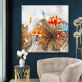 Handmade canvas flower oil painting vintage lotus wall art picture for living room modern abstract home decoration