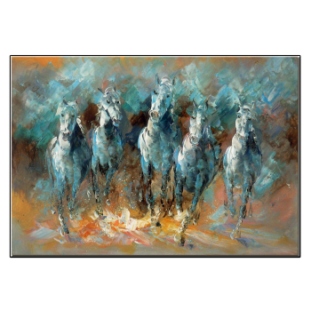 Pinturas al óleo abstractas de la lona del arte de la pared de la lona de la pintura del caballo del funcionamiento del 100% para la decoración casera