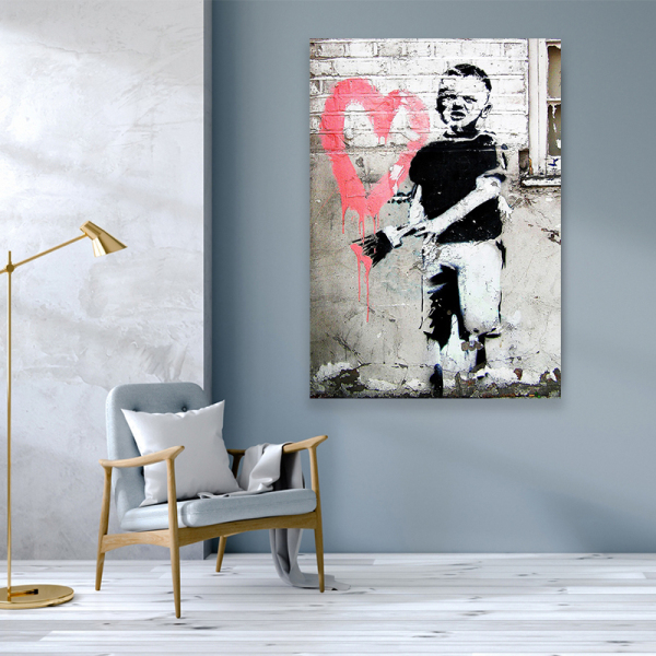 Wholesale custom little boy living room bedroom decoration printing canvas painting