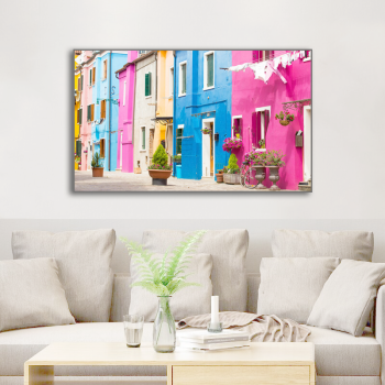 Living room wall decor home decoration wall art painting, colorful countryside scenic printed canvas painting