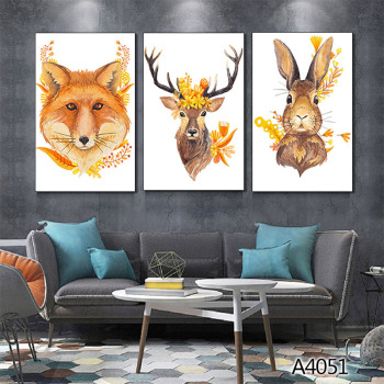 Wholesale Custom Fox Animal Wall Paintings Art on Canvas