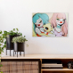 Customized Accepted Design Cartoon Girl wall decoration art printed canvas painting