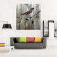Hot selling handmade picture oil painting hummingbirds theme floral canvas painting custom printing