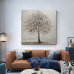 Peintures abstraites à l'huile à la main avec description de la peinture arbre avec des racines toile abstraite moderne art accessoires de décoration pour la maison