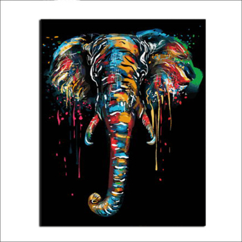Nouveau Design éléphant Animal bricolage peinture par numéros peint à la main toile peinture maison mur Art photo pour salon