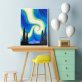 Custom Canvas Wall Art 5D Diy Crystal Homfun Diamond Painting Set Green Star Sky Diamond Paint by number for Amazon