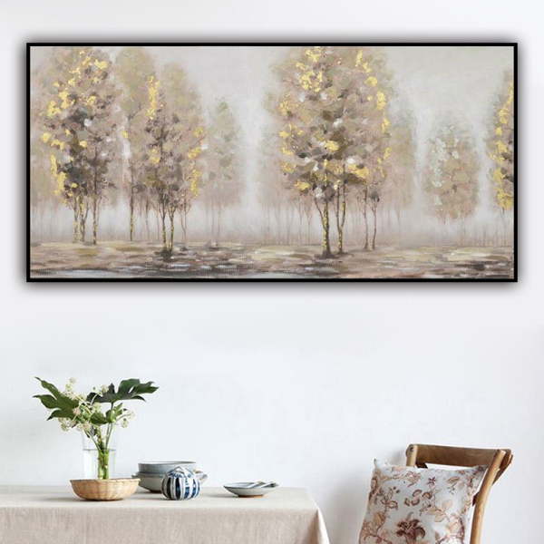 Home Decor Hand Made oil painting Natural scenery, Decorative painting of trees