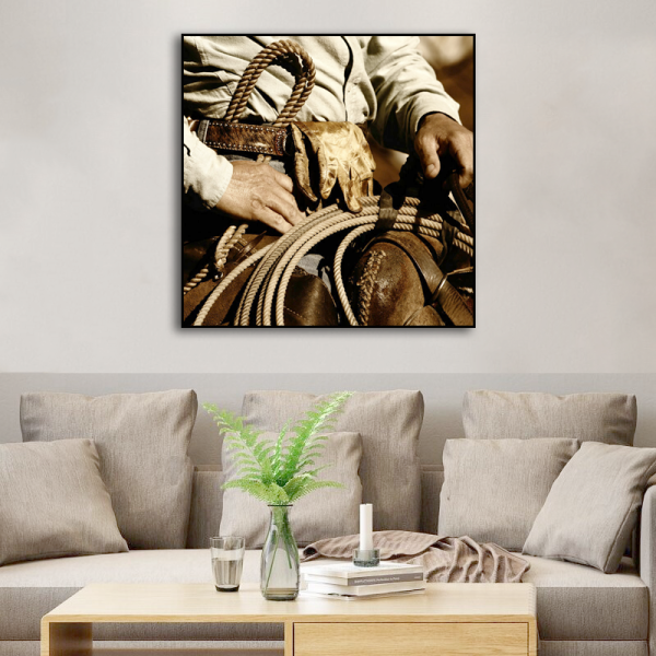 Large canvas modern west cowboy countryside art painting, hotel restaurant decorative digital printed wall art painting decor