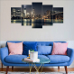 Modern Frameless City Night Scene Printing Wall Art Home Oil Painting Decoration 5 Living Room Pictures