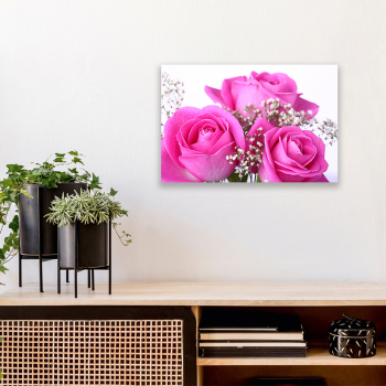 Beautiful pink rose picture canvas print wall decorative painting for living room and bedroom