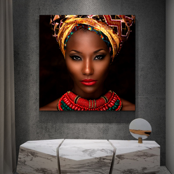 Cheap customized digital printing sex the black lady with fashional jewelry, home decor art modern canvas painting