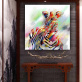 Art custom design abstract color zebra photo picture print canvas painting original product