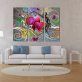 Lovers Focus On Love Modern 3 Frameless Interior Wall Art Home Decoration Oil Painting