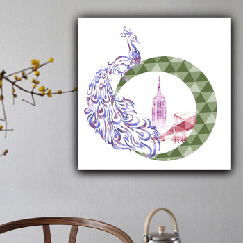 OEM Painting Design Abstract Peacock Photo Printed Original Product Canvas Painting