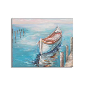 New arrival blue sea boat scenic art handmade oil painting, rectangle oil painting canvas New arrival blue sea boat scenic art handmade oil painting, rectangle oil painting canvas