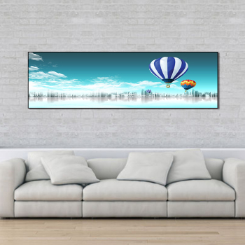 Modern Oil Painting City Sky Balloon Art Home Decoration Living Room Art Painting Frameless