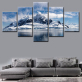 5 panels Giclee Canvas Wall Art Mountain Canvas Painting Custom Wall Paintings Art Work Painting  Living Room Wall Decoration