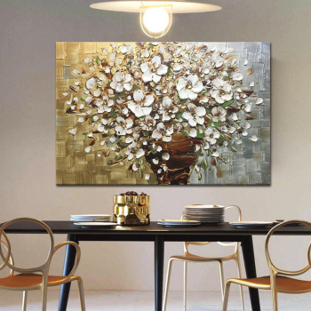 Abstract Canvas Knife Flower Oil Painting Decoration Modern Art 1pcs Handmade Large Wall Pictures For Living Room No Framed