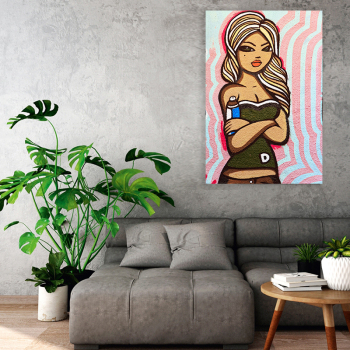 Colorful art custom OEM painting home hotel decoration printing canvas oil painting