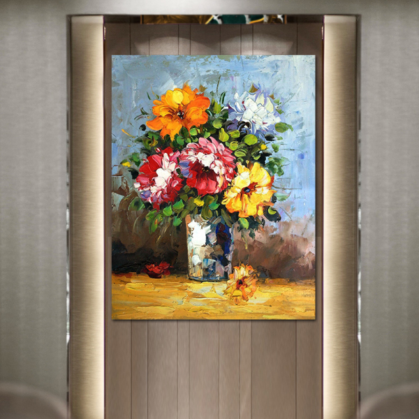 oil painting flowers in vases wall art decor hotel picture home decoration accessories modern abstract canvas art