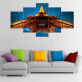 Modern Frameless Golden Light Eiffel Tower Printing Wall Art Home Oil Painting Decoration 5 Living Room Pictures