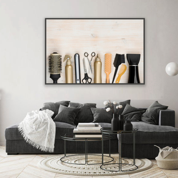 Modern Art Hair Salon Still Life Canvas Print Painting, Living Room Decoration Painting, Canvas Decoration Wall Painting