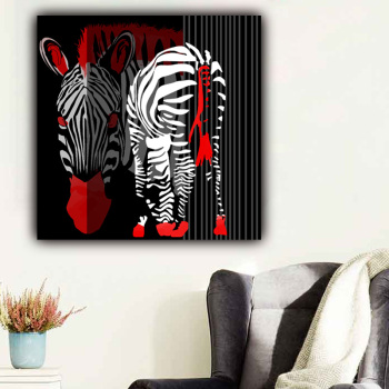 Wall hanging picture frameless animal canvas modern home decoration canvas oil painting art