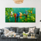 vogel malerei leinwand poster kunst gemälde für wohnzimmer wand landschaft grün bild nordisch dekoration hause