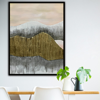 100% fait à la main Texture peinture à l'huile abstraite chaîne de montagnes Art mur photos pour salon maison bureau décoration