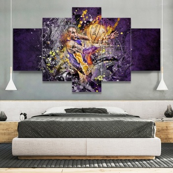 Professional Made Wall Decor Home Decoration Wall Art Abstract Basketball Star Portrait Art Painting