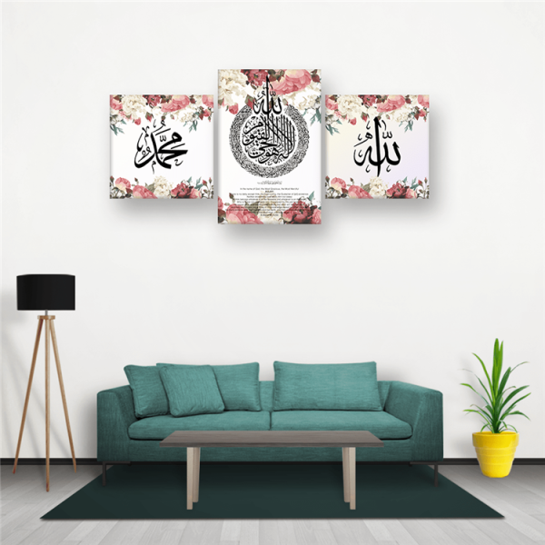 New selling 3 panels abstract pictures wall canvass art paintings hotel room text wall painting
