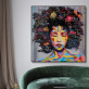 New style hot Afros hair black woman art painting, DIY prints canvas painting, person prints canvas painting