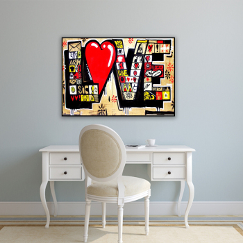 Modern art home Love letter decorative printing canvas painting art decor painting