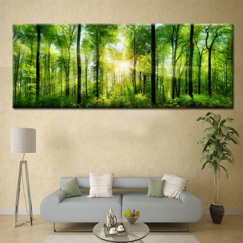Primavera el sol bosque paisaje pintura lienzo impresión verde bosque cuadros pinturas al óleo arte hogar y cocina