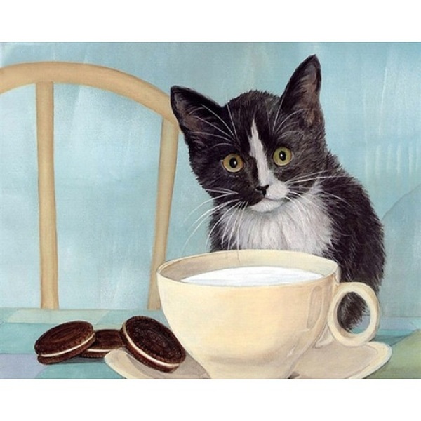 Diy Oil Handmade Canvas Painting Kits Animal Canvas Paint by Numbers