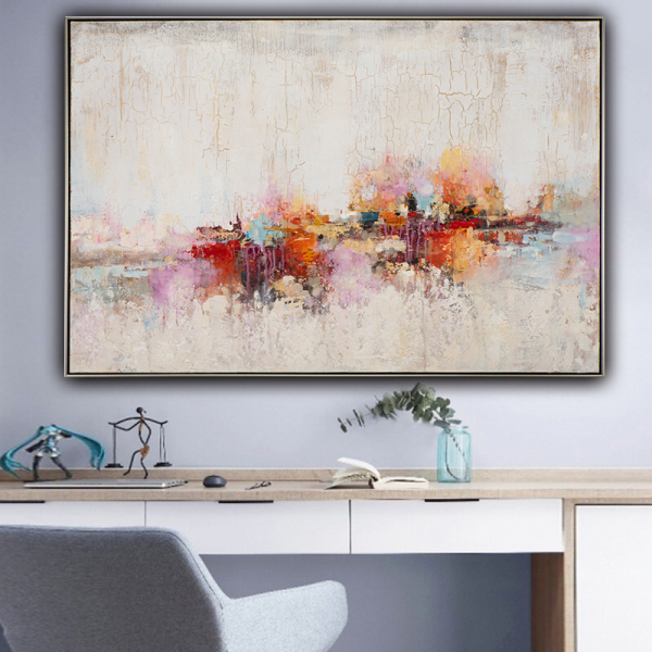 Large wall painting on oil painting vertical handmade abstract art decorative frames for living room decoration painting