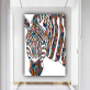 Modern home decoration painting wall art custom design color zebra picture print product canvas painting