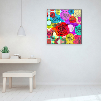 Hot sale OEM oil painting color rose picture home hotel decoration printing canvas oil painting