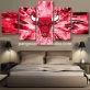 photo canvas printing 5Pcs Wall Canvas Pictures The red maple forest Canvas Print