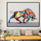 Skills Artist Hand-painted High Quality Abstract Animal Bull Oil Painting on Canvas Handmade Abstract Strong Bull Oil Painting