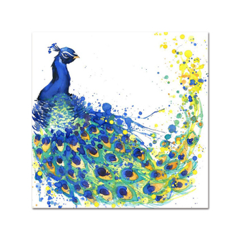 Skilled Artist Hand-painted  Painting Lovely Animal Oil Painting on Canvas Cute Artwork peacock Oil Painting