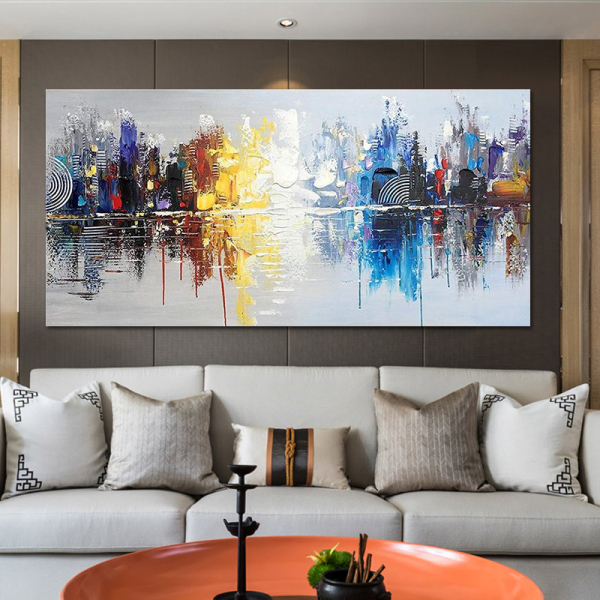 Hand painted canvas oil paintings modern wedding decor oil Painting Wall art Pictures home Decoration for living room on Canvas