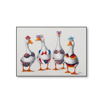 Décoration de la maison art fashional peinture à l'huile par numéros, belle image de canards bricolage peinture par numéros peinture sur toile