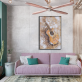 Factory sale excellent quality violoncello art painting, handmade modern oil painting on canvas