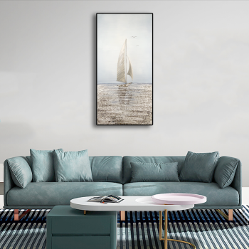 A Lonely Sailing Painting 3D Painting Canvas Wall Art Oil Painting Wall Pictures Hand Painted Wall Art for Living Room