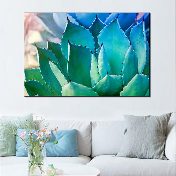 Watercolor Plant Leaves Poster Print Landscape Wall Art Canvas Painting Picture for Living Room Home Decor Cactus Decoration