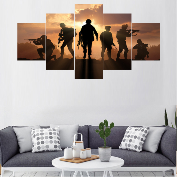 Top fashion art of war theme 3d painting digital printing canvas printing custom painting