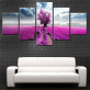 Modern 5 Frameless Canvas Purple Flower Road Printing Wall Art Home Decoration 5 Living Room Picture