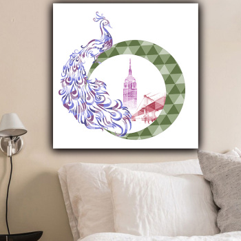OEM Painting Design Abstract Peacock Photo Printed Original Product Canvas Painting