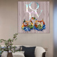 Living room furniture art custom design LOVE english two owls picture canvas original product print painting
